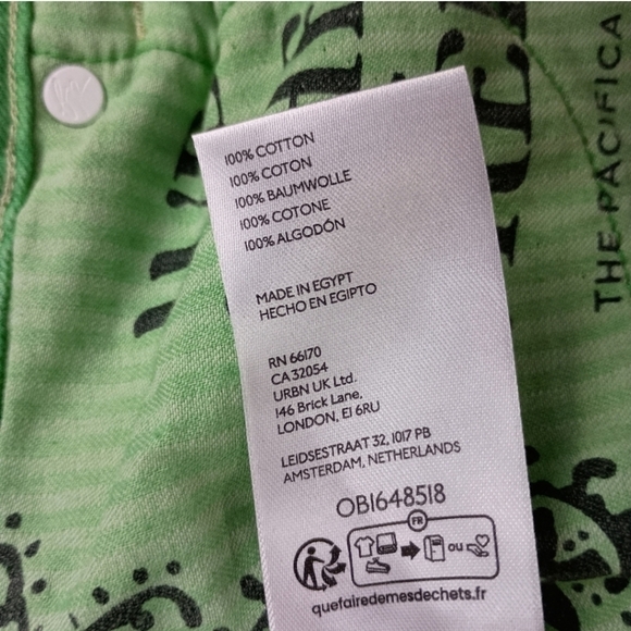 NWT Free People Green Pacifica High Rise Slim Straight-Leg Denim $78 - Picture 6 of 8